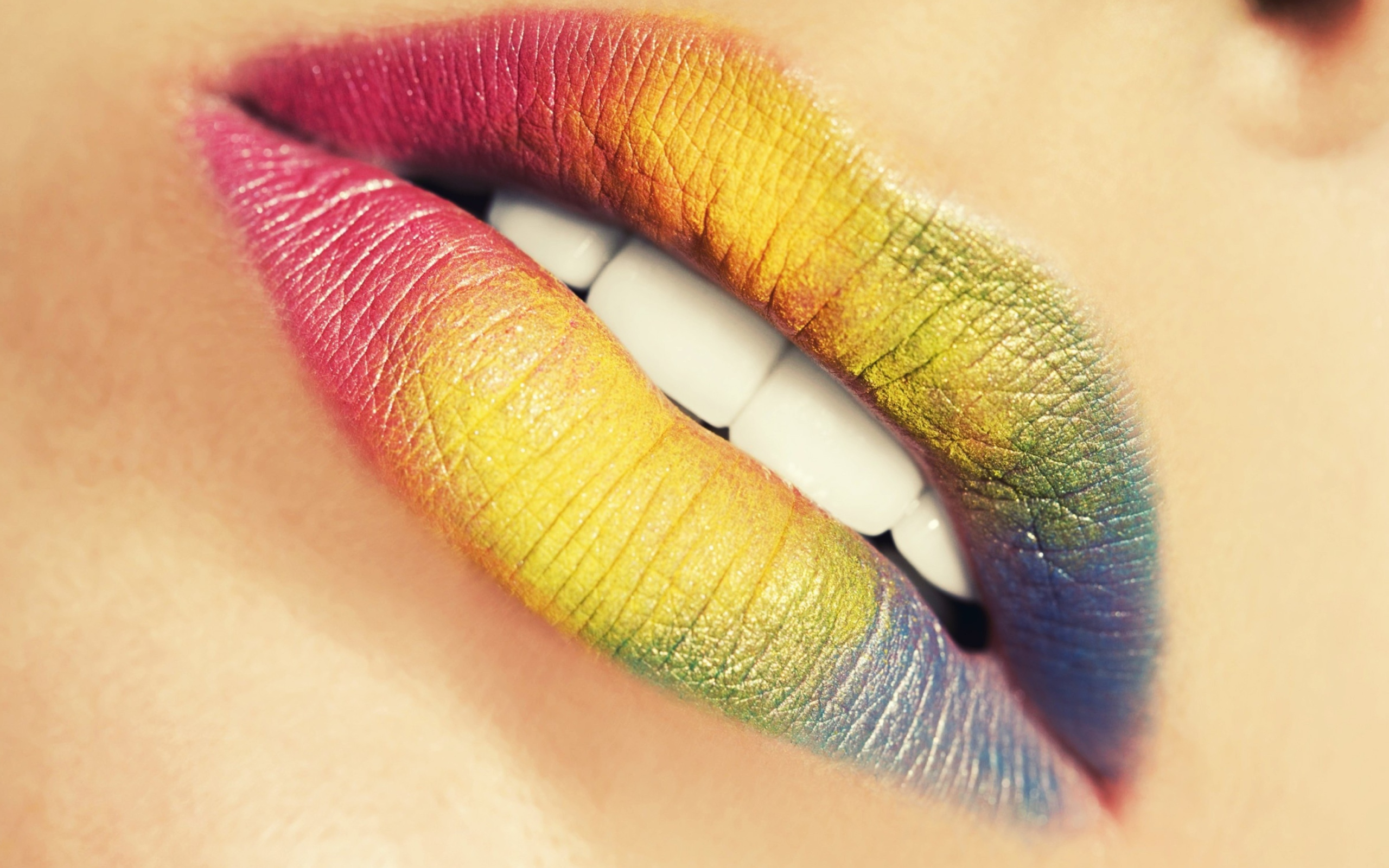 Das Rainbow Lips Wallpaper 2560x1600