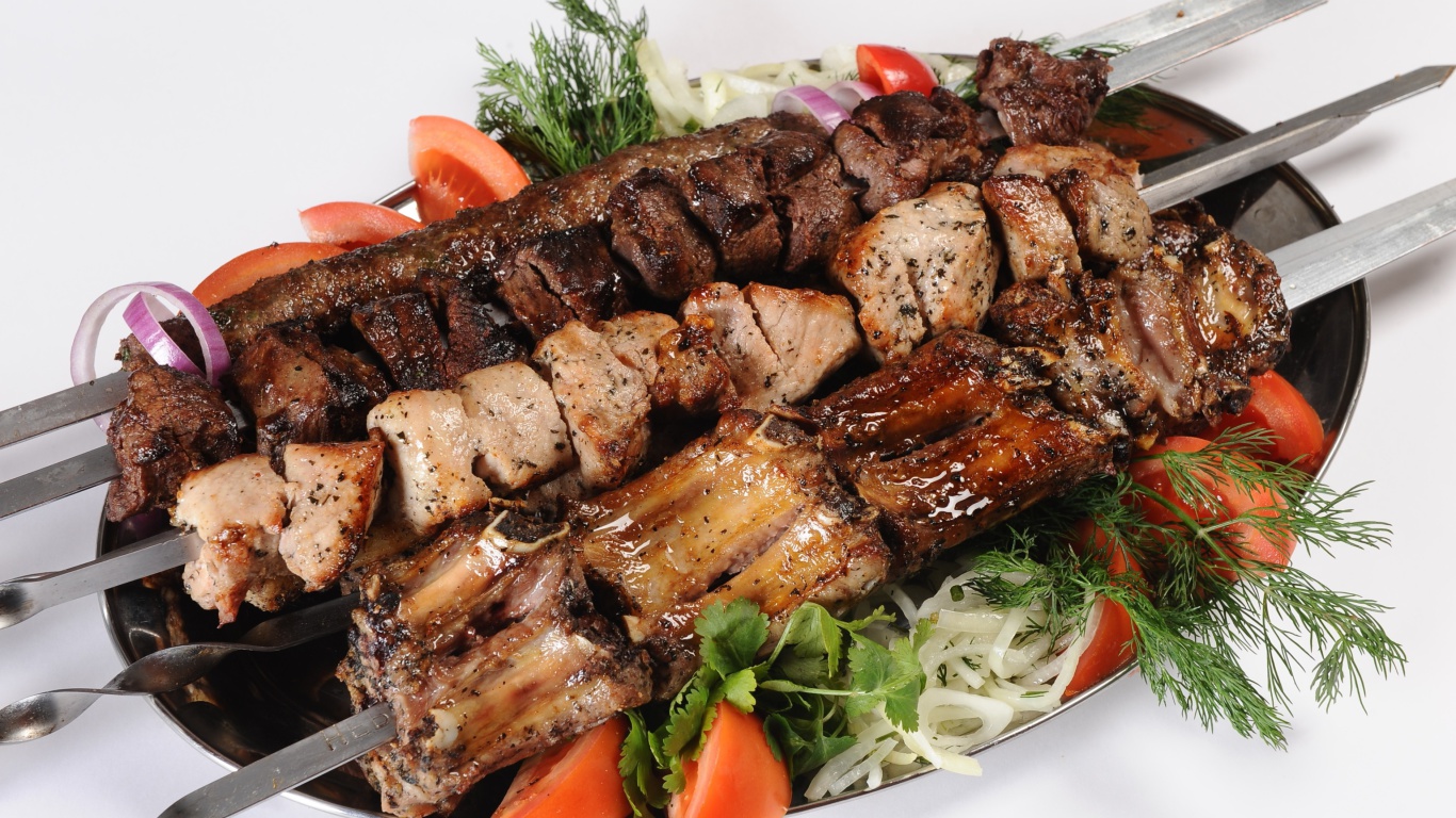 Screenshot №1 pro téma Georgian barbecue shashlik 1366x768