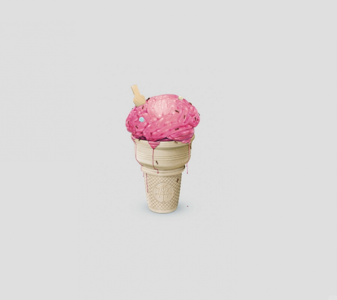 Das Brain Ice Cream Wallpaper 1080x960