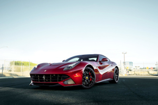 Ferrari F12 Red Background for Android, iPhone and iPad