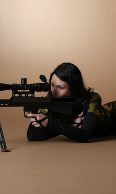 Обои Army Girl in Costume 240x400
