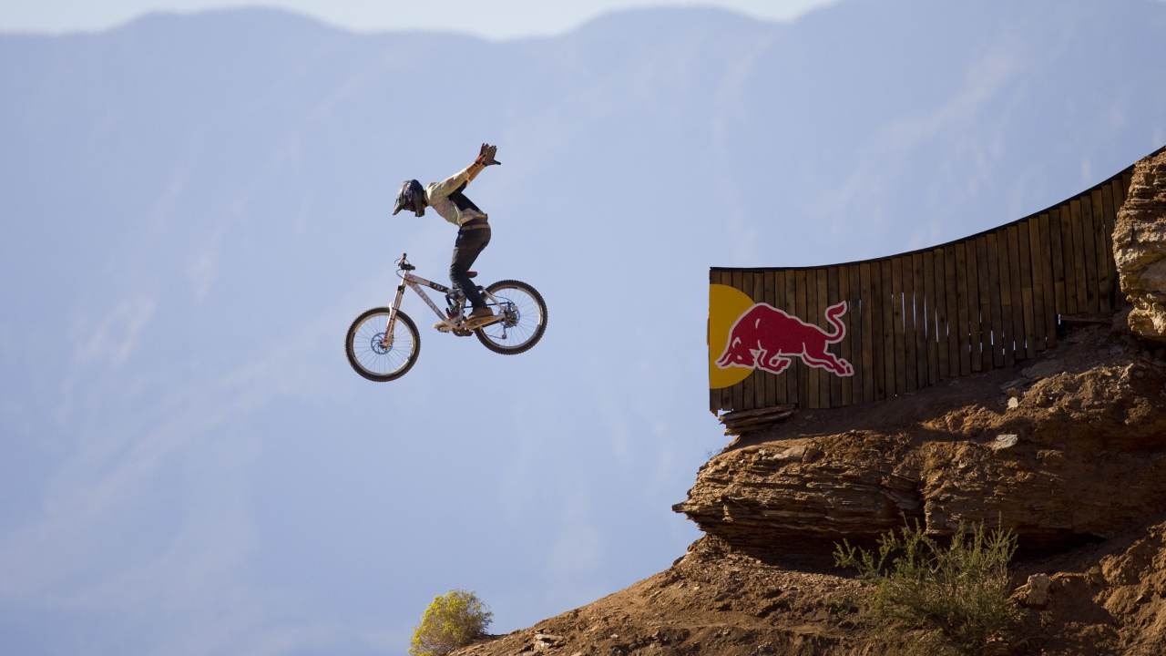 Red Bull Extreme Bicyclist wallpaper 1280x720