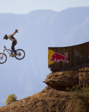 Red Bull Extreme Bicyclist wallpaper 128x160