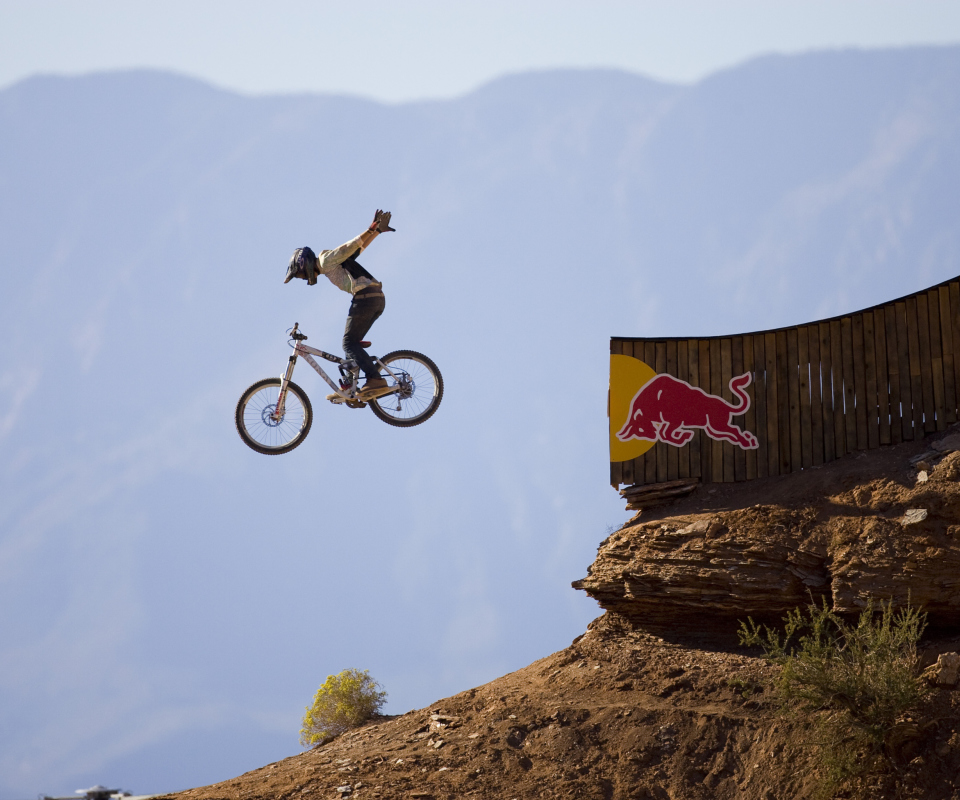 Red Bull Extreme Bicyclist wallpaper 960x800