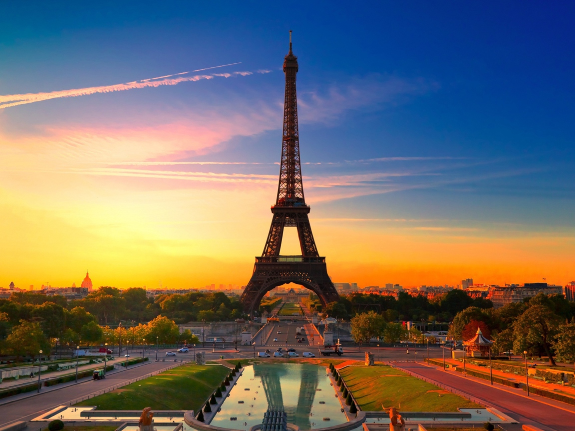 Sfondi Paris Sunset 1152x864