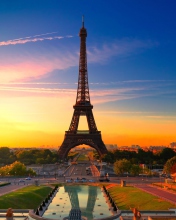 Das Paris Sunset Wallpaper 176x220