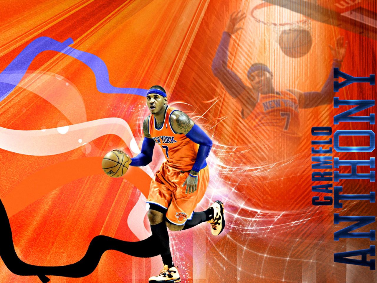 Das Carmelo Anthony NBA Player Wallpaper 1280x960
