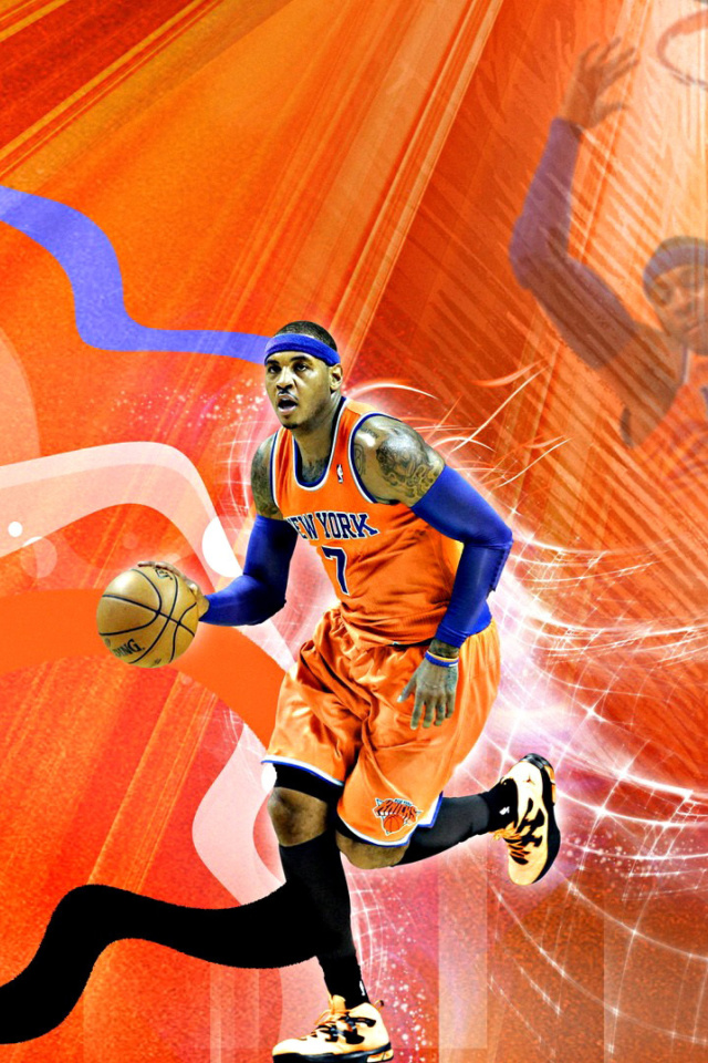 Fondo de pantalla Carmelo Anthony NBA Player 640x960