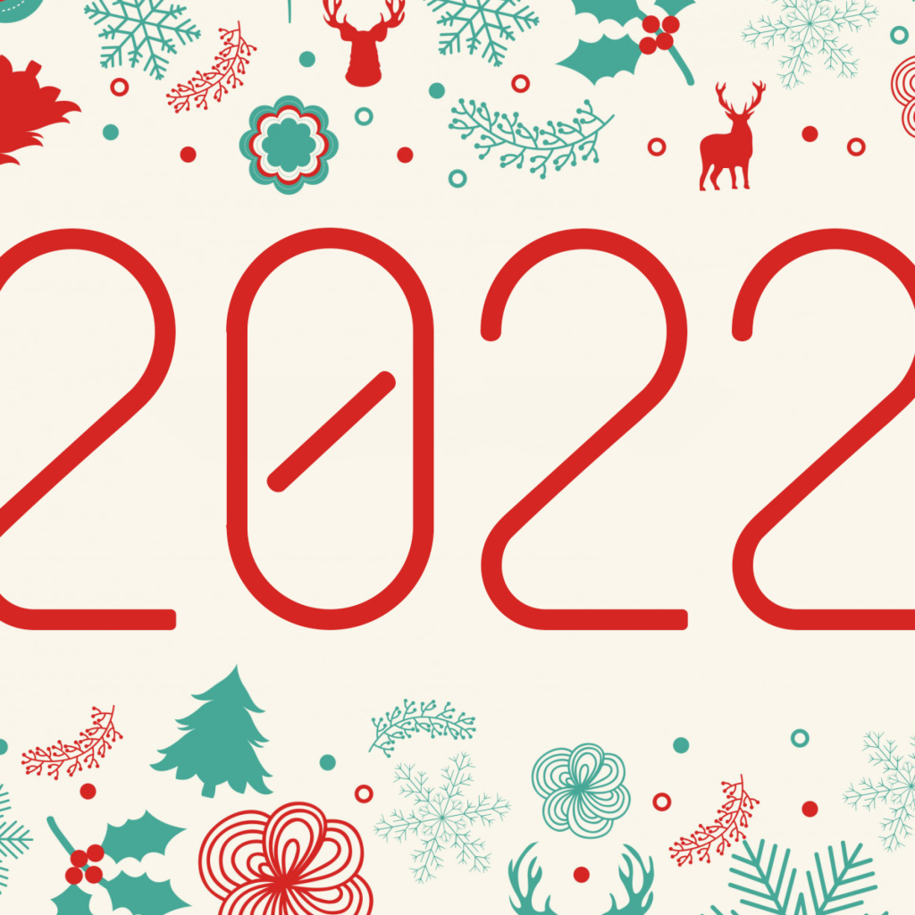 Fondo de pantalla Happy New Year 2022 Quote HD 1024x1024