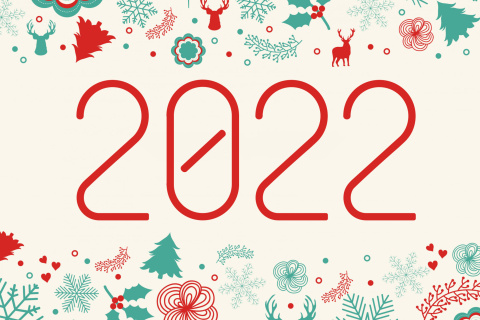 Fondo de pantalla Happy New Year 2022 Quote HD 480x320