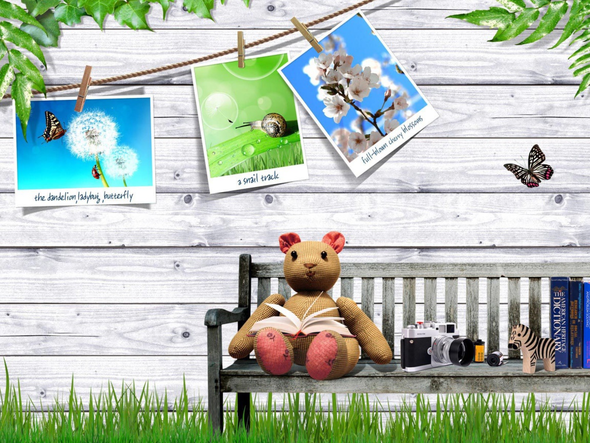 Clipart with Photos wallpaper 1152x864