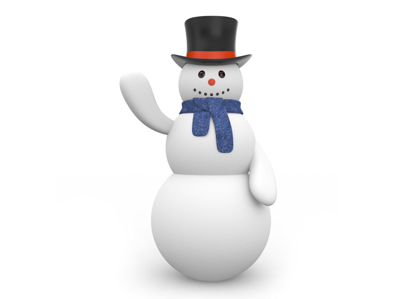 Обои Snowman In Black Hat 1280x960
