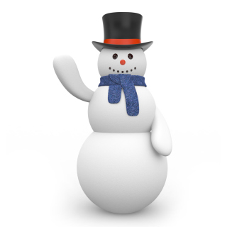 Kostenloses Snowman In Black Hat Wallpaper für iPad mini