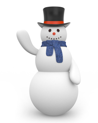 Snowman In Black Hat - Obrázkek zdarma pro 240x320