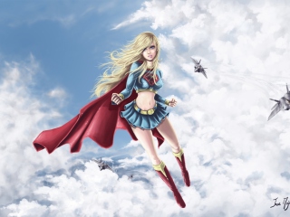 Das Supergirl Superhero Wallpaper 320x240