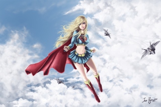 Supergirl Superhero - Obrázkek zdarma pro 1366x768