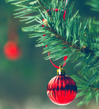 Red Christmas Tree Ball - Obrázkek zdarma pro 128x128