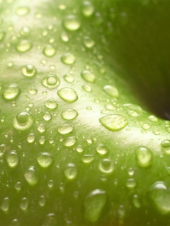 Screenshot №1 pro téma Green Apple Close Up 240x320