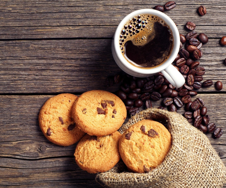 Sfondi Perfect Morning Coffee With Cookies 960x800