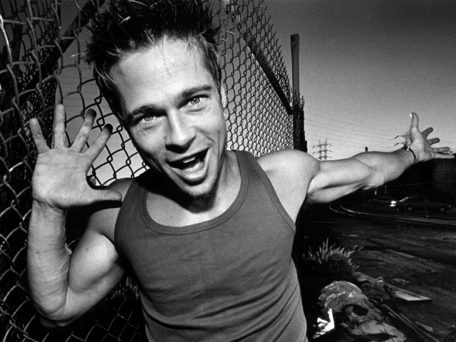 Brad Pitt Having Fun wallpaper 640x480