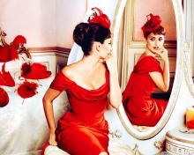 Das Penelope Cruz In Little Red Dress Wallpaper 220x176