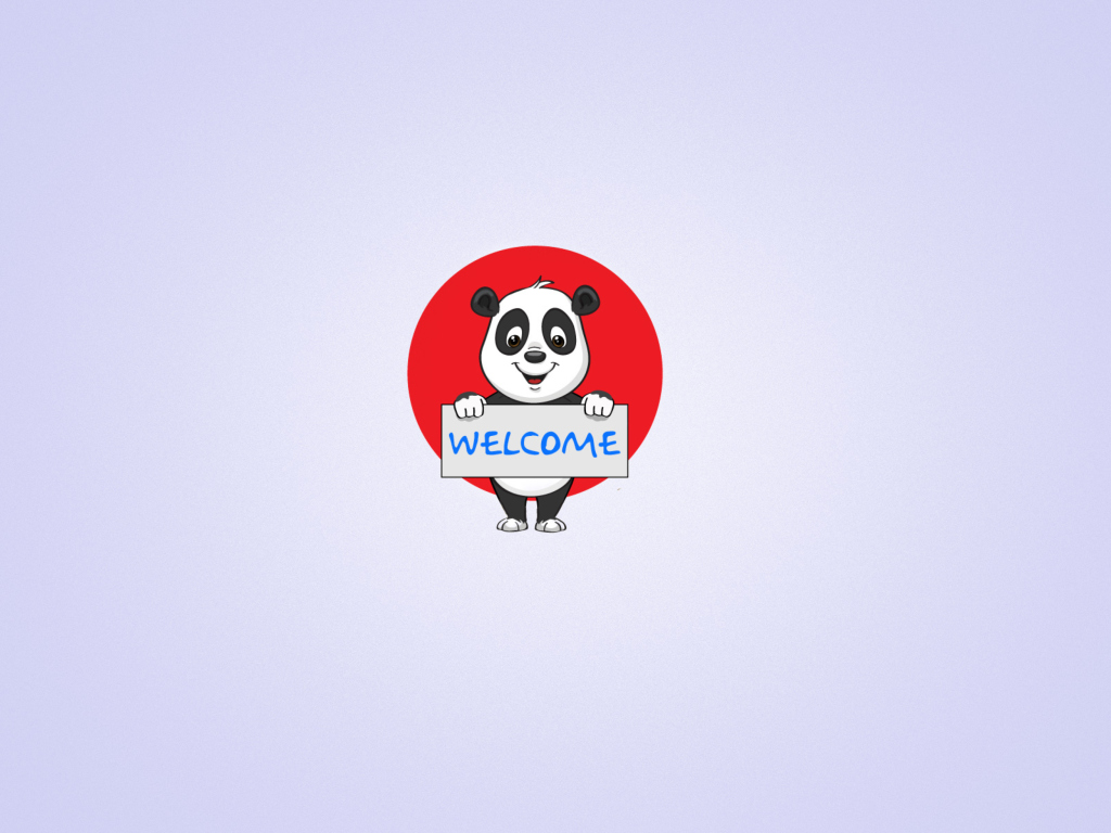 Das Welcome Panda Wallpaper 1024x768