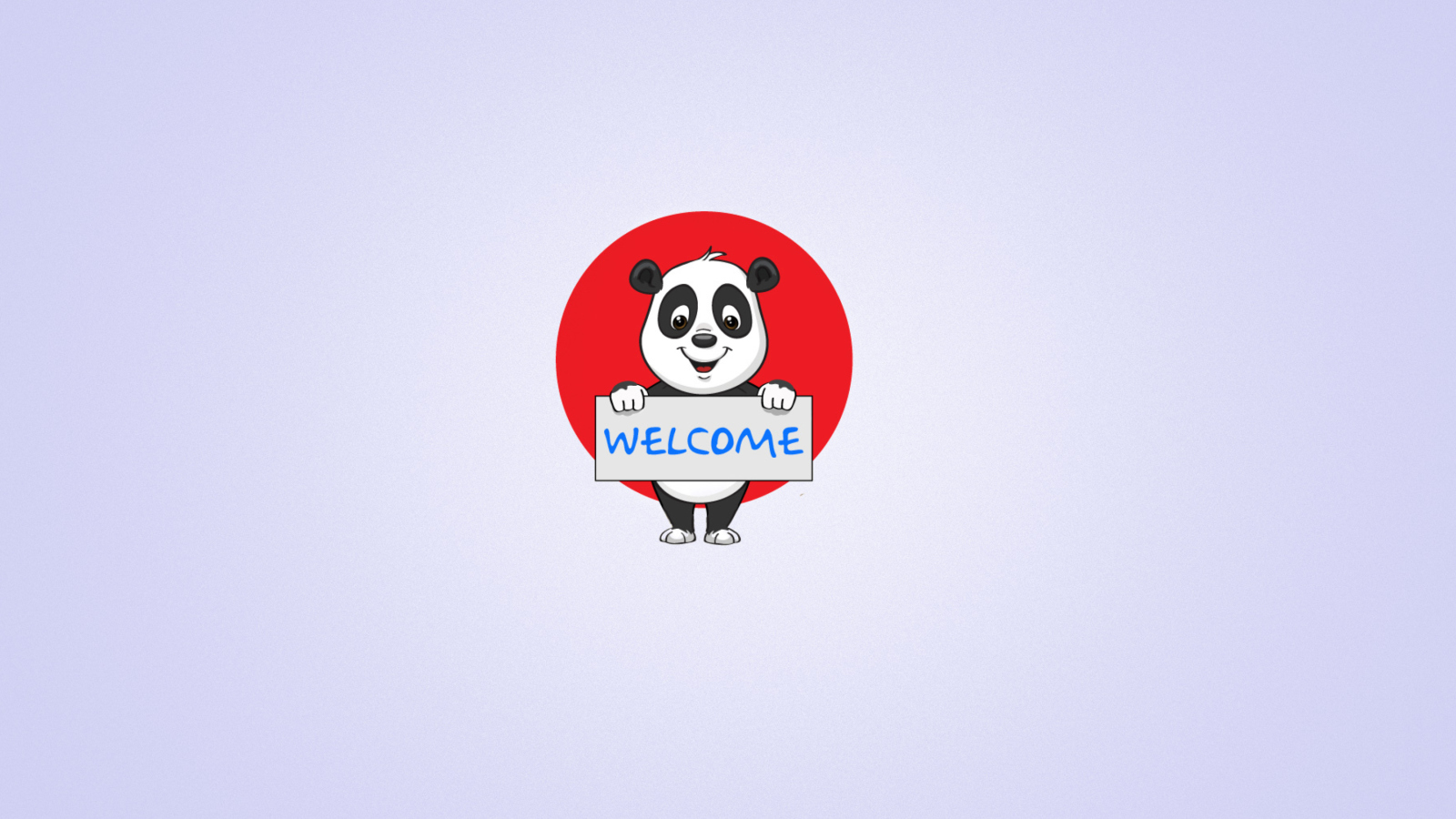 Обои Welcome Panda 1600x900