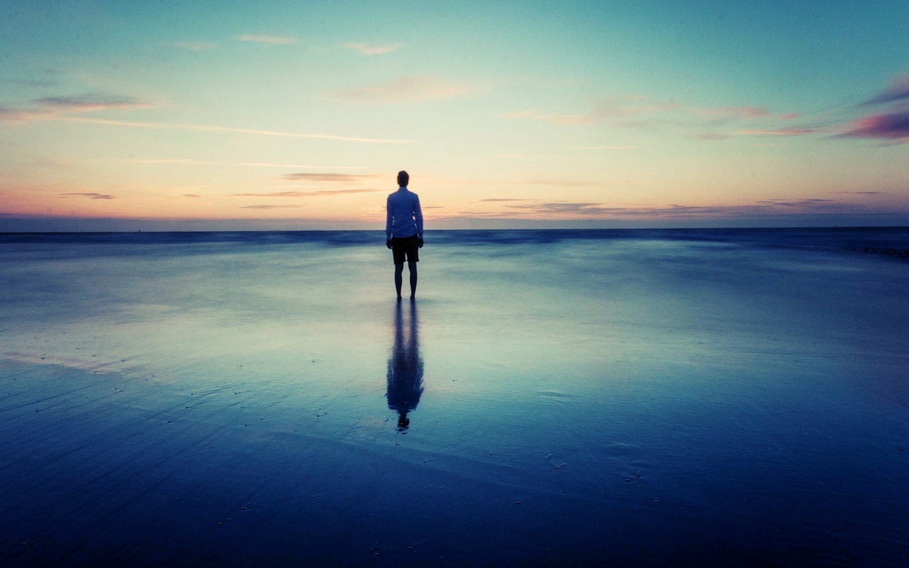 Sfondi Man Between Water And Sky 1280x800