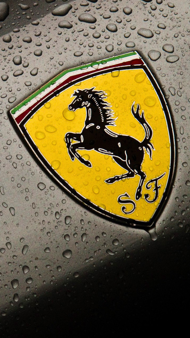 Обои Ferrari Logo Image 640x1136