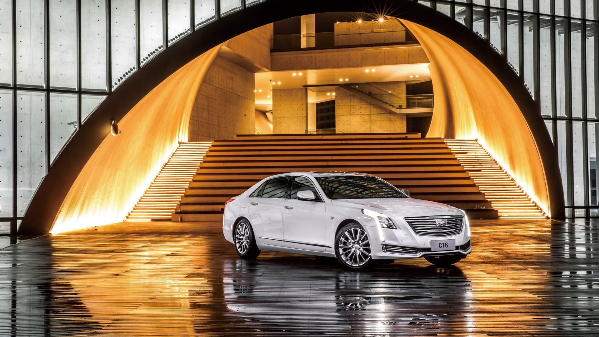 Cadillac CT6 on Auto Show wallpaper 1920x1080