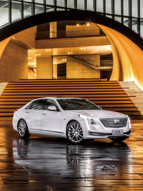 Cadillac CT6 on Auto Show wallpaper 480x640