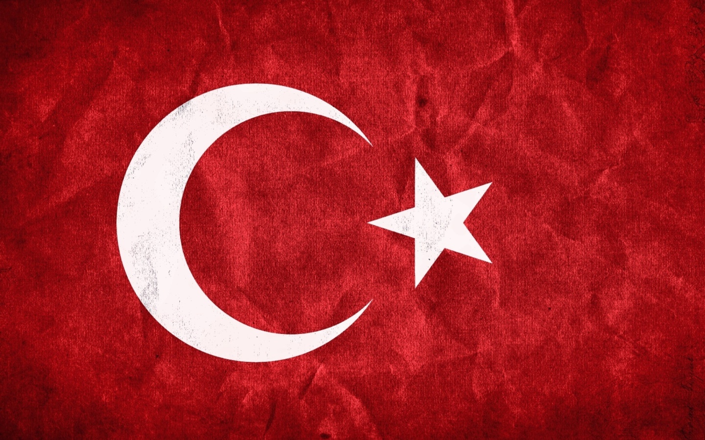 Обои Turkey Flag 1440x900