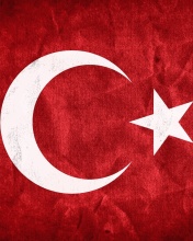 Обои Turkey Flag 176x220