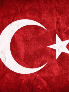 Обои Turkey Flag 240x320