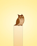 Das Owl Illustration Wallpaper 128x160