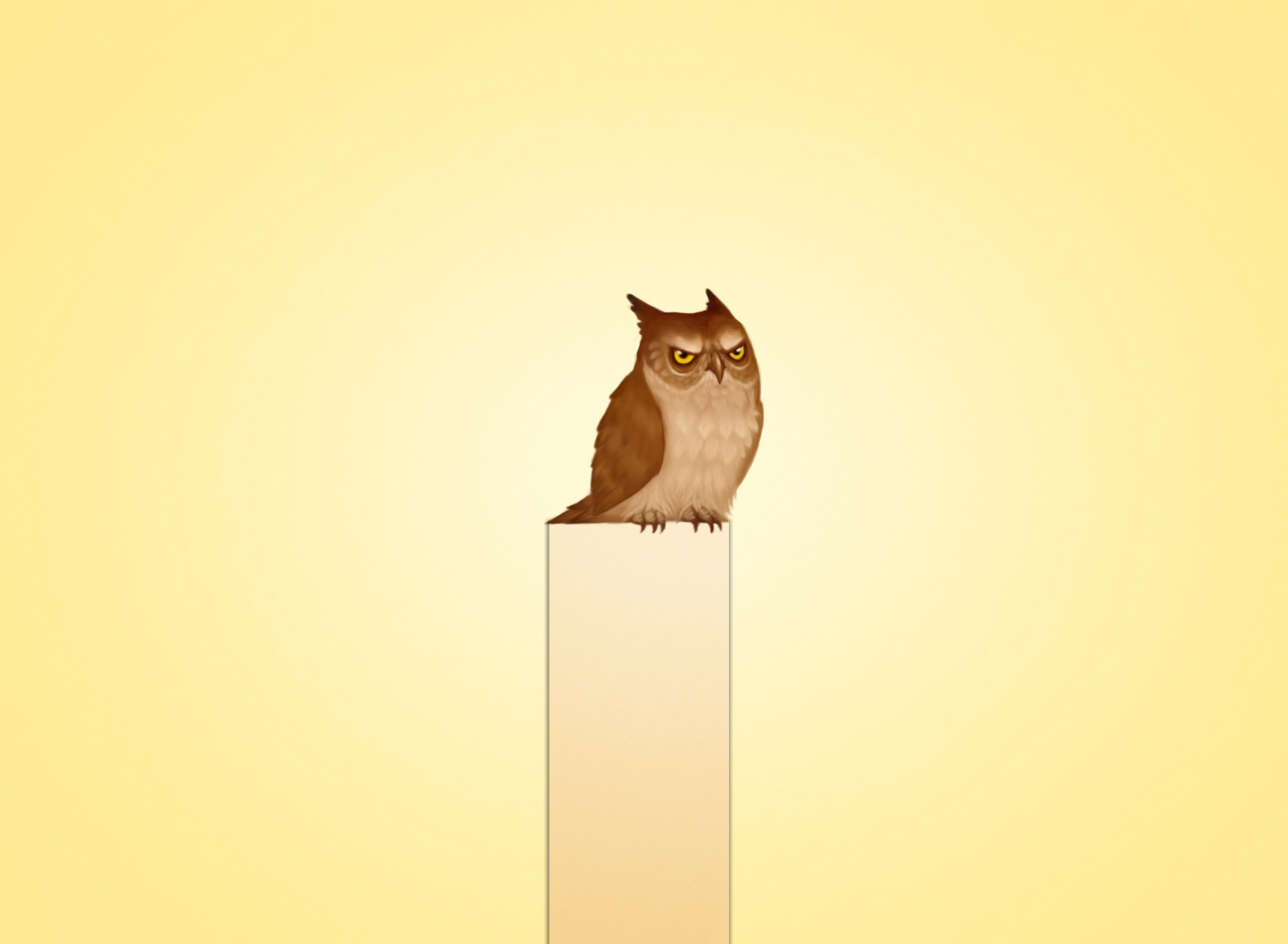 Das Owl Illustration Wallpaper 1920x1408