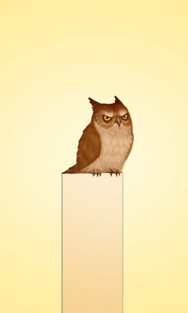 Обои Owl Illustration 768x1280
