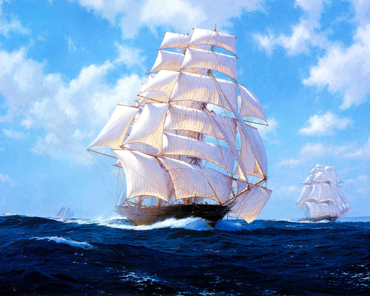 Обои Ships Artwork Steven Dews 1280x1024