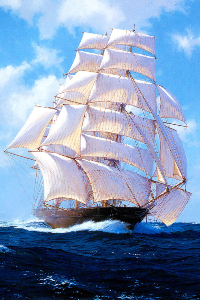 Fondo de pantalla Ships Artwork Steven Dews 640x960