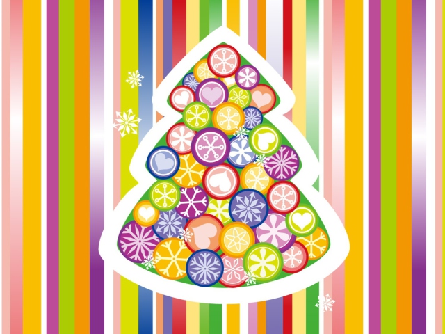 Colorful Christmas wallpaper 640x480