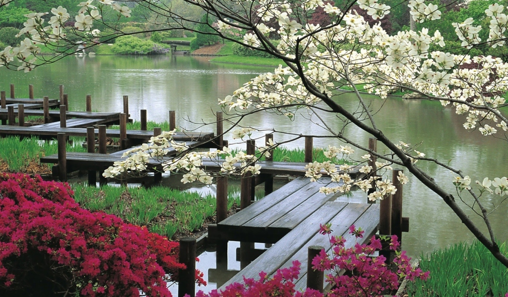 Screenshot №1 pro téma Japanese Garden And Lake 1024x600