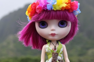 Doll With Pink Hair And Blue Eyes - Fondos de pantalla gratis para Motorola RAZR XT910