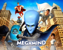 Megamind: Bad Blue Brilliant wallpaper 220x176