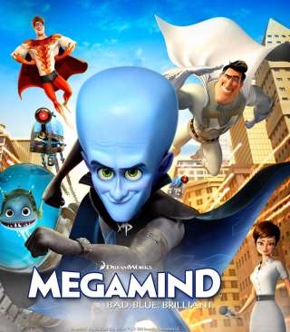 Megamind: Bad Blue Brilliant - Obrázkek zdarma pro 240x400