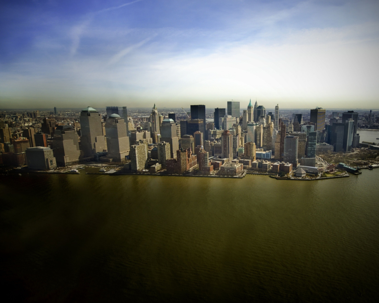 Das New York Aerial View Wallpaper 1600x1280