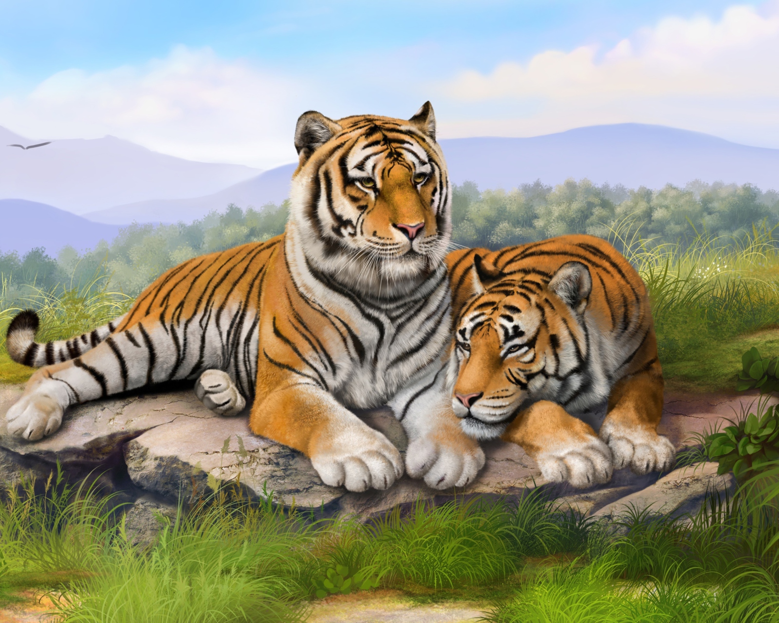 Das Tigers Art Wallpaper 1600x1280