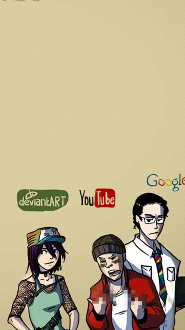 Fondo de pantalla Social Networks, Twitter, Facebook, Youtube, Wikipedia 640x1136