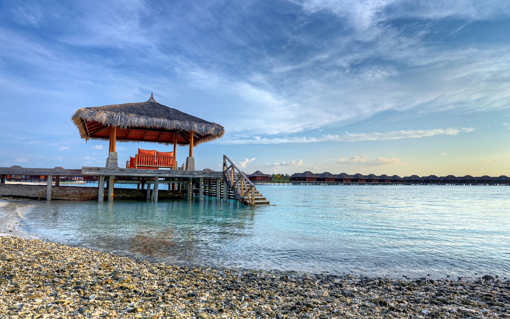 Обои Tropical Maldives Resort good Destination 1680x1050