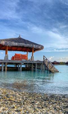 Das Tropical Maldives Resort good Destination Wallpaper 240x400