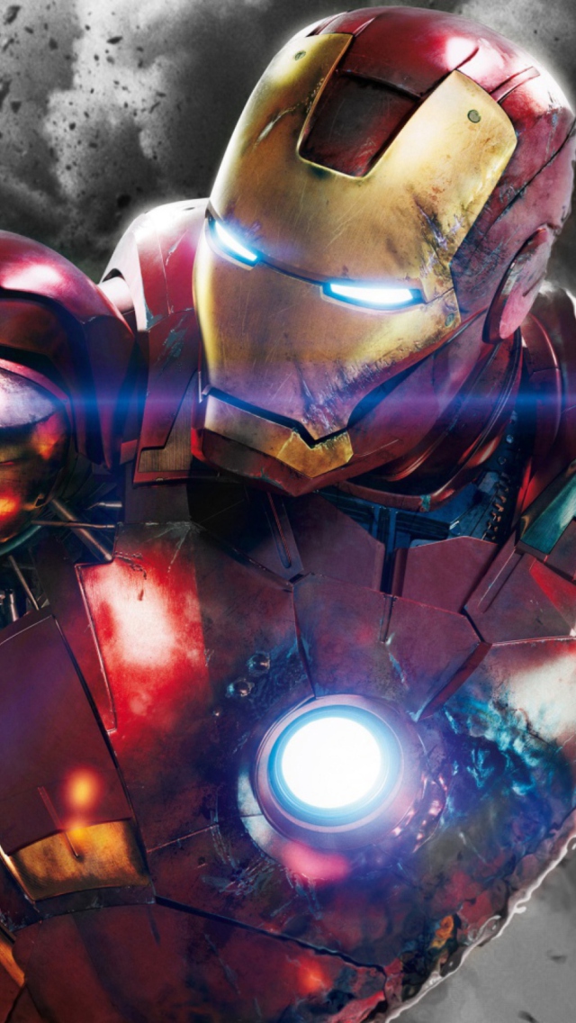 Fondo de pantalla Iron Man - The Avengers 2012 640x1136